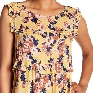 Pleione Yellow Ruffle Top